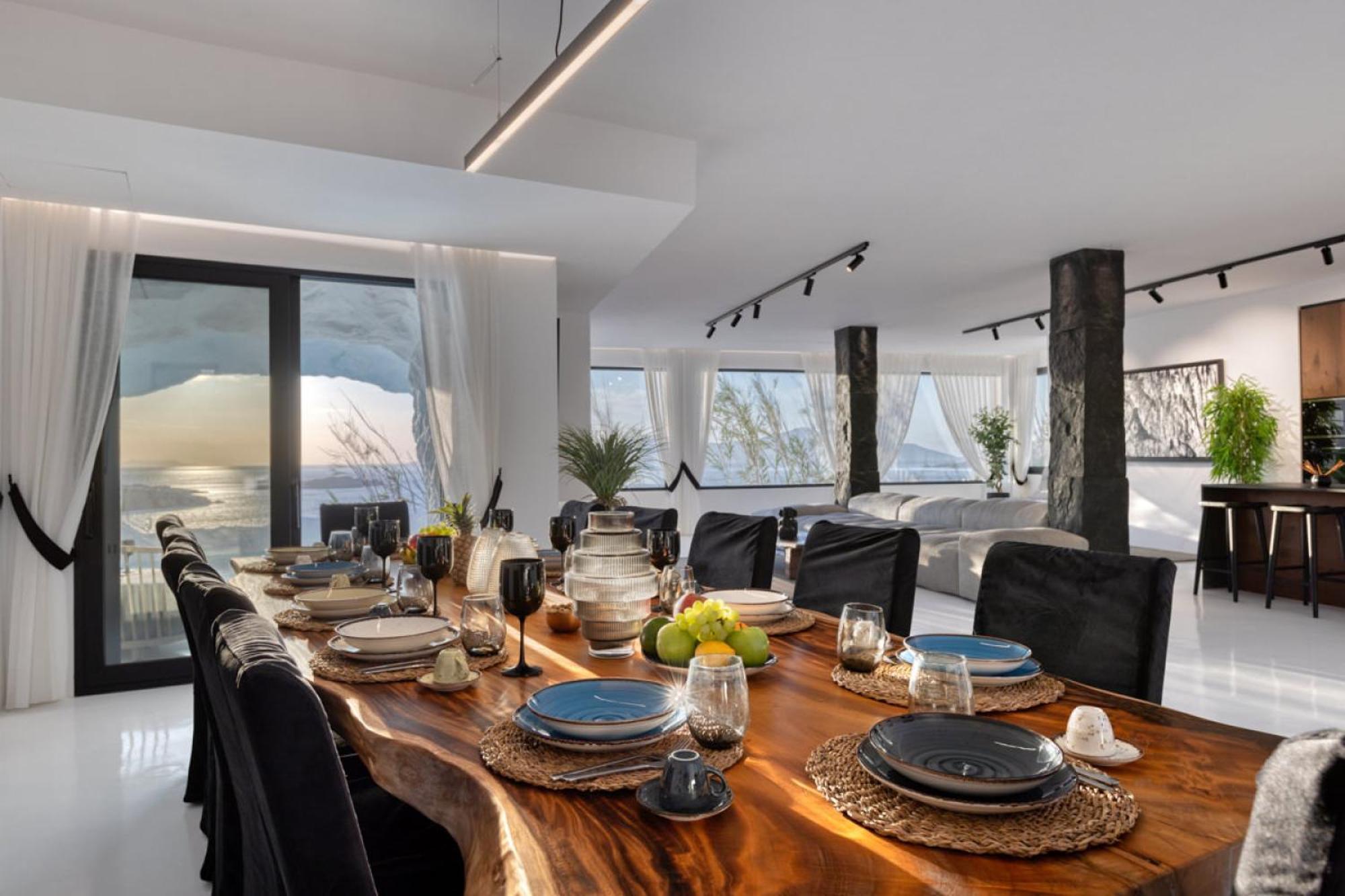 Black With Cave Heated Pool Villa Mykonos Town